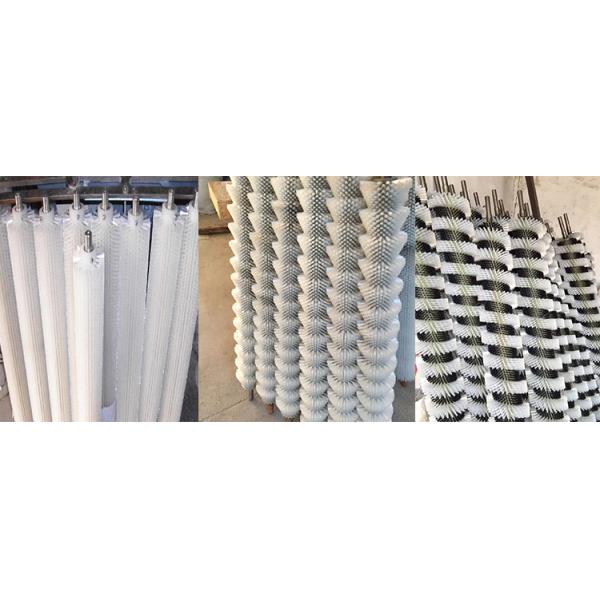 Tufted Bristle Custom Industrial Brushes Cylindrical Fruit Polishing Cleaning Brush Roller