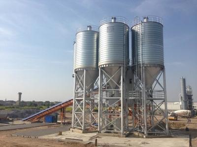 Sunflower Seed Spiral Steel Silo / Soybean Storage Cone Bottom Grain Bin