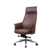 Prancha curvada do rolamento do plutônio Brown da cadeira da tarefa de BIFMA cadeira de couro ergonômica