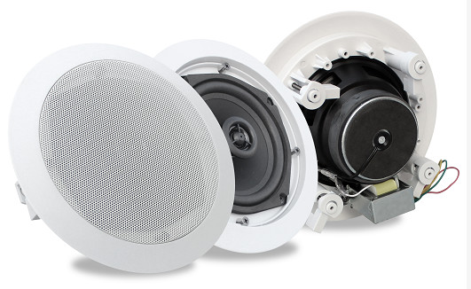 Flush Mount PA System Speakers 40W 8 Inch Outdoor Coaxial Ceiling Speakers