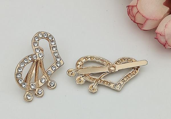 LHZ426 Heart Decorative Shoe Clips , Hardwearing DIY Shoe Clips Exquisite