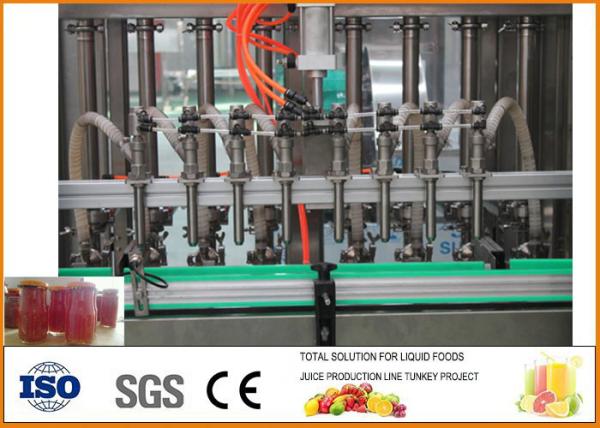 1500 bottles Beverage Processing Plant , Jam Production Line Per Hour