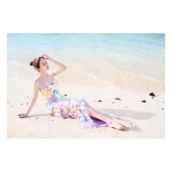 Bright Fabric Little Kid Mermaid Tails Mermaid Tails With Protectors / Monofin