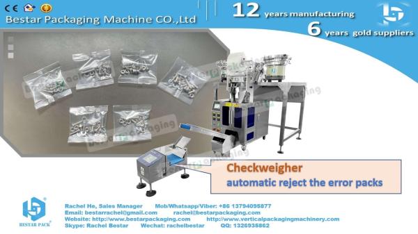 Screw nails counting packaging machine with warning light