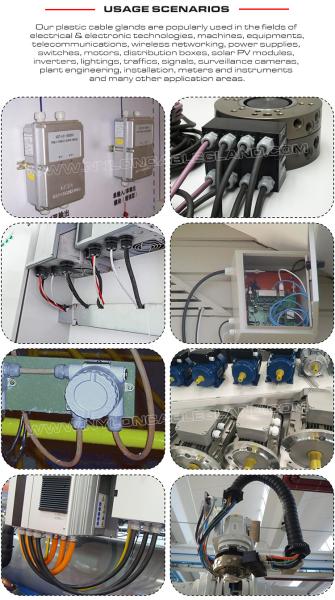 Glándula de cable impermeable IP67/IP68/IP69K/nema 6 en de nylon (plástico/poliamida/polímero/PA)