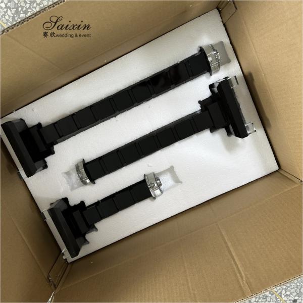 ZT-051 Metal Glass Candlestick Holder 3 pcs Set Mesa Alta Centro de Pedaço Decoração de Casamento Supplies Crystal Candlestick Holder