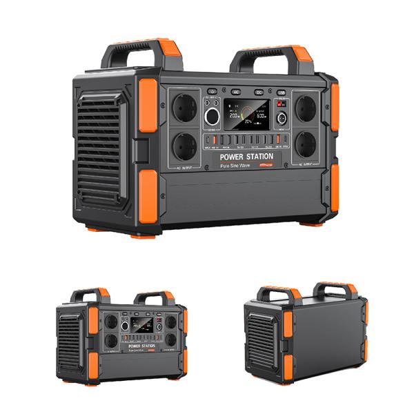 Centrale électrique portable LiFePO4 1200W avec panneau solaire et MPPT