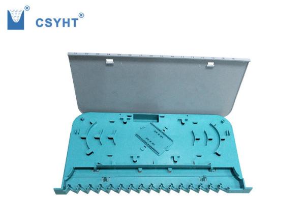 Blue Color Fiber Optic Tray 16 Port Plastic Grey White Cover For Loading SC Adapter