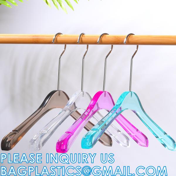 Luxury Clothes Hangers, Clothing Type Transparent Acrylic Clothes Hanger, Garment Coat Hangers For Cloth