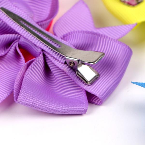 Clip Hair Bow Style Decoration Fancy Grosgrain Ribbon Hair Bows for Girls Hair Ornament