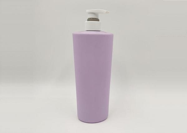 Transparent Frosted Gray PET Plastic Bottle 350ml For Shower Gel Hair Conditioner