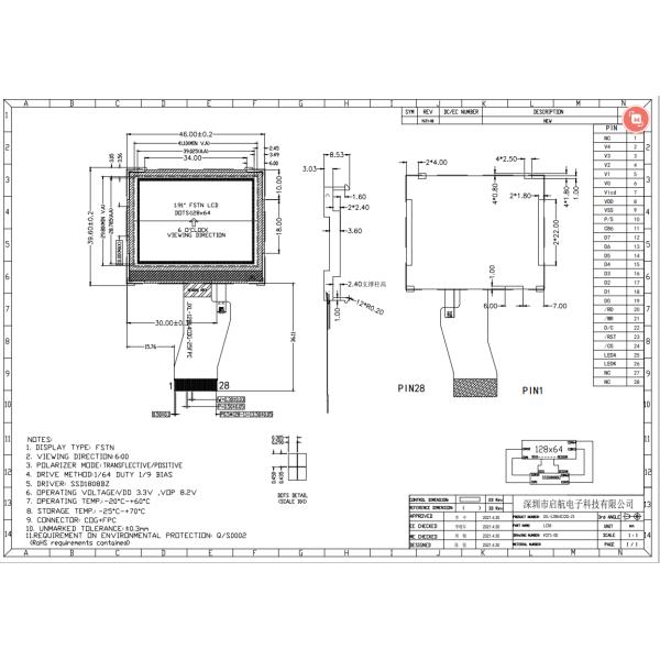 12864 модуль Lcd COG модуля ST7565R LCD COG STN HTN FSTN положительный
