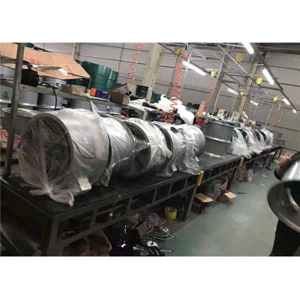 Stainless Steel Greenhouse Ventilation System Wall Fan Mounting Design