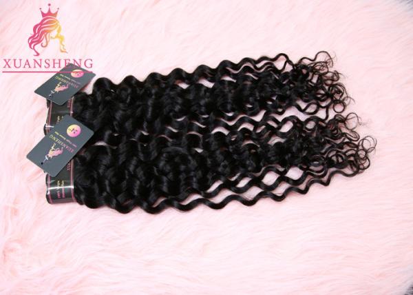 100 Raw Virgin Human Italian Curl Human Hair Weave Durable Hair 8-30 Length