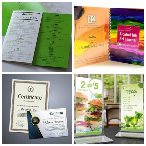 Papel de imprenta de papel sintético del chorro de tinta Matt Bright Surface Non Tearable