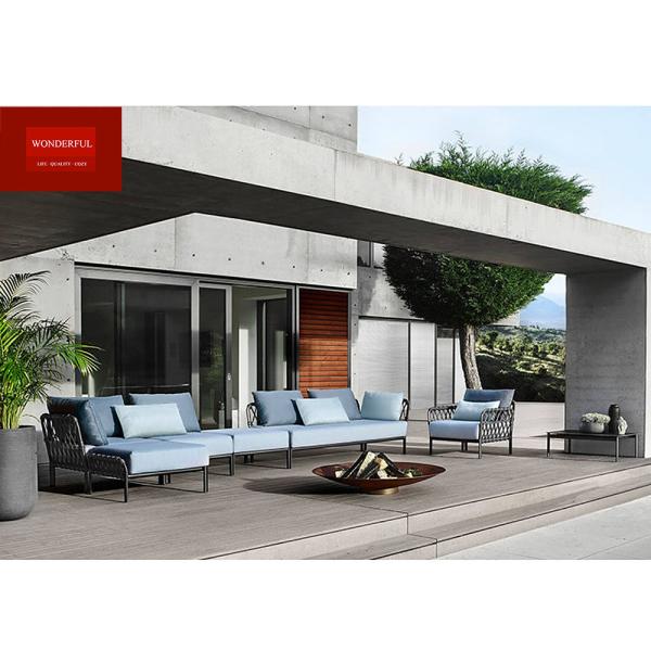 Nordic Patio Furniture Outdoor Furniture Sofa with Quick Dry Foam and Power Coated Frame