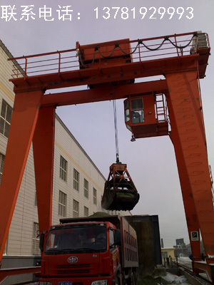 Customized MZ Double Beams Grab Gantry Crane 5t 10t 25t 32t 50t Double Girder Gantry Crane with Grab
