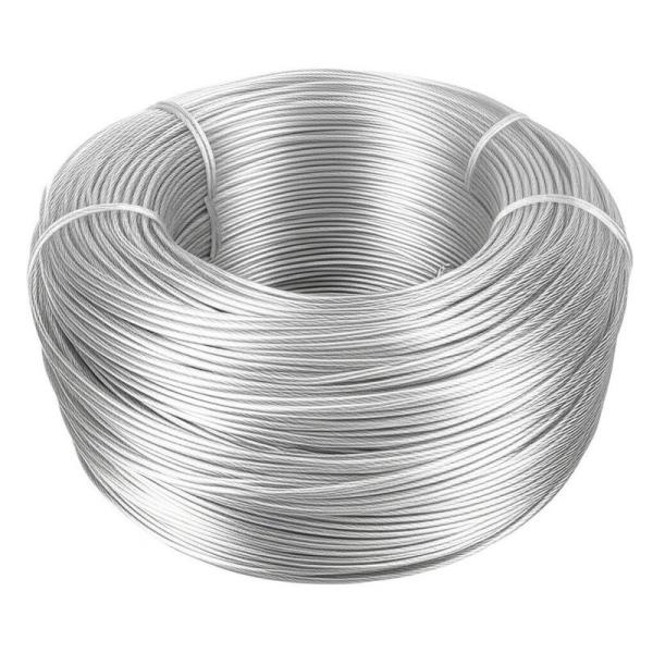 Câble métallique en acier galvanisé revêtu de vinyle transparent pour la protection de la sécurité et la liaison, 3,0 mm x 300 m