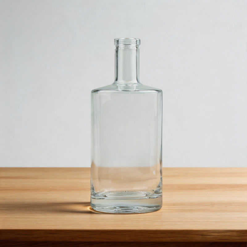 Crystal White Super Flint Glass Liquor Bottles 750ml Cork Top 760g CY-842
