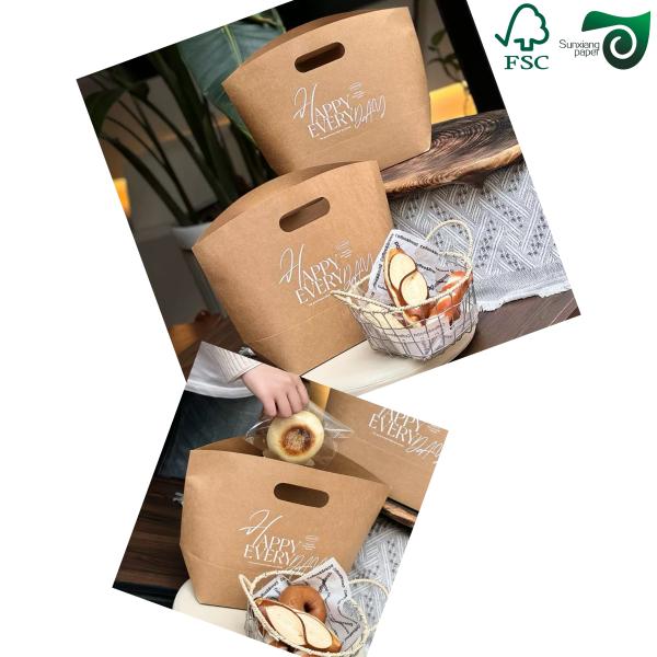 Papier d'emballage alimentaire FSC 250gsm marron kraft 79cm 109cm résistant au pliage pour l'emballage des plateaux alimentaires