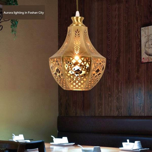 Luxury Elegant Arabic Modern Copper Lamp 3500K Warm White With E27 Light Source