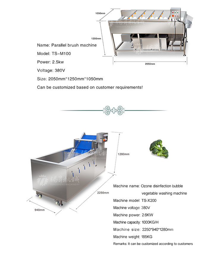 Машина 1500KG/H пузыря ролика шерстей фрукта и овоща очищая