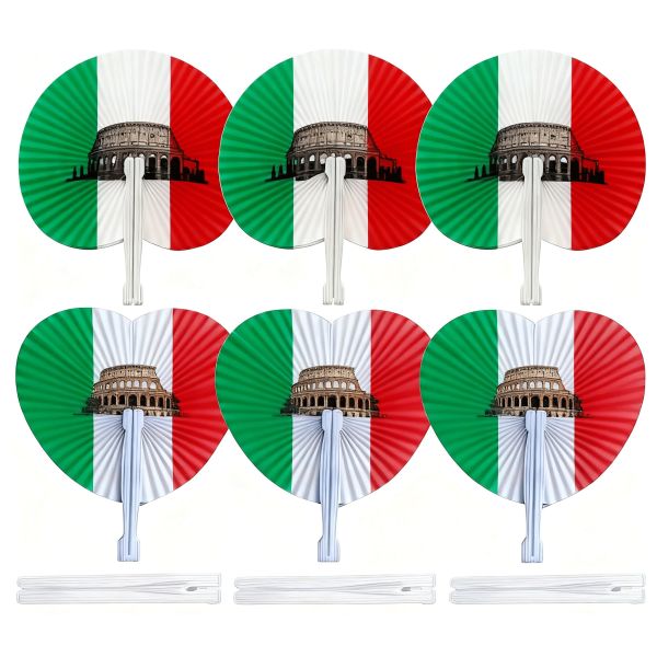 Factory Price Wedding Decor Heart-shaped Round Fan Hand Held Paper Fans With Plastic Handle