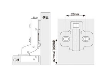 Clip On Hydraulic Inset Self Closing Hinges For Wardrobe Doors 40 Cup