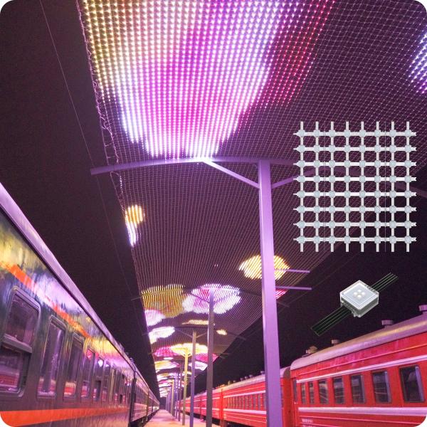 Полноцветный RGBW светодиодный сетевой экран Легкая установка для коммерческих зданий