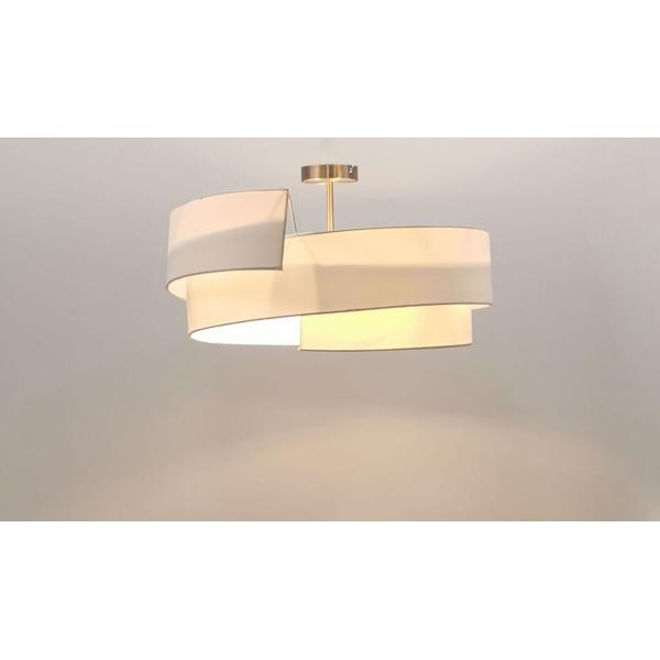 TC Fabric PVC Swirl Lampshade Silver Drum Strip 45*16.5cm