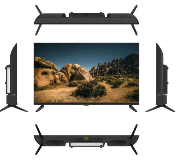 Tempered Glass 98 Inch Google TV Black Big Size Television Smooth Operation