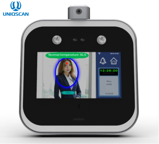 Multi Function Facial Recognition Access Control Attendance Machine Temp Measuring