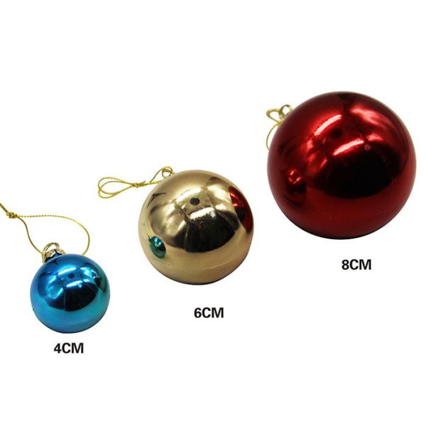 Christmas Tree Hanging Ball Custom Plastic Sublimation Christmas Balls Ornaments