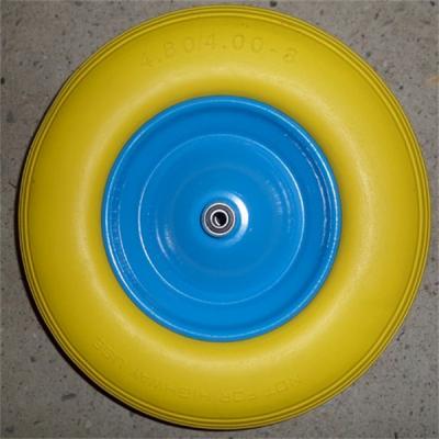 4.00-8 Solid Pneumatic Wheels Flat Free Tire Polyurethane Folding Wagon Beach Wheels
