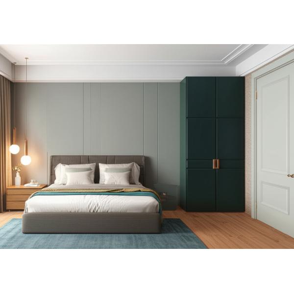 Modern Light Luxury Shaker Wardrobe Doors With Aluminum Edge 22mm Thick ENF Certified