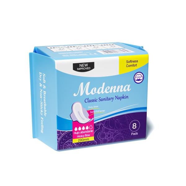 Female Cotton Based Anion Cotton Disposable Sanitary Napkins Ultra Thin Absorbent
