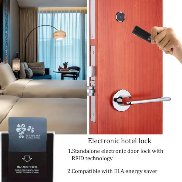 RFID-замок из нержавеющей стали, отель, серый, умный, безключевый, дверной замок