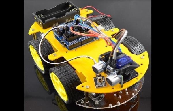Professional Arduino Car Robot Yellow Black DIY Remote Control Car Parts