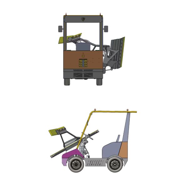 Automatic Feeding System Electric Feed Pusher Cattle Feed Pusher 72V For Modern Farms