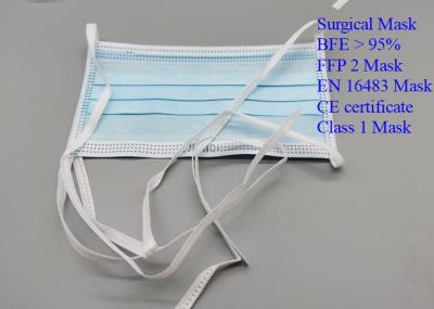 Non Toxic Surgical Medical Mask En1648 Standard For Filtering Dust Pollen Bacteria