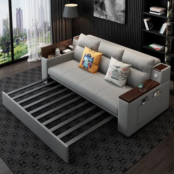Jieshun Furniture Dual-Purpose Foldable Multi-Functional Double Fabric Living Room Sofa Bed