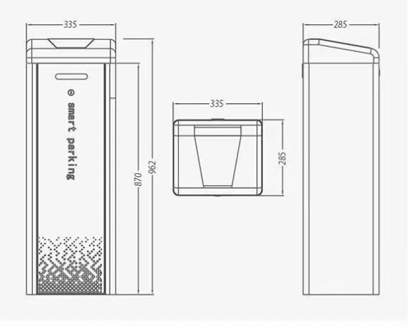Straight Arm Parking Barrier Gate 24r/ Min For Medium Traffic
