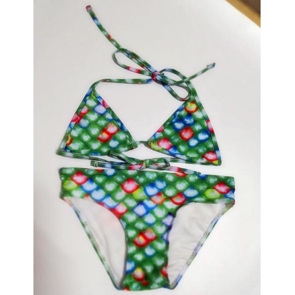Children Mermaid Swimsuit Bikini 80% Polyester 20% Spandex With 4 Ways Stretchy
