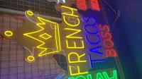 patron français Square Backboard de Tacos d'enseigne au néon de 8*12mm Dimmable LED