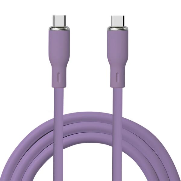 3A Output Silicone USB Charging Cable Pink / White / Blue / Black / Green Color