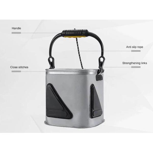 Portable Fishing Water Pail for Camping Traveling Hiking Fishing Boating Gardening with 4.5 Meters Rope