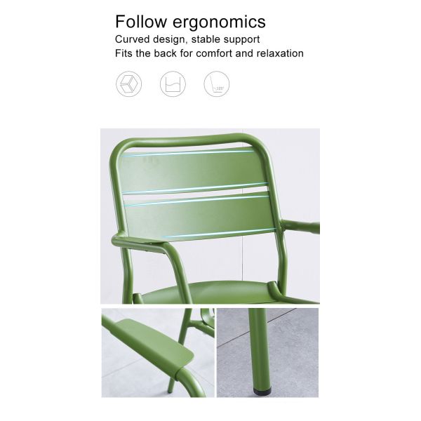 Colorful Terrace Balcony Furniture Stackable Outdoor Garden Coffee Table and Chair Waterproof