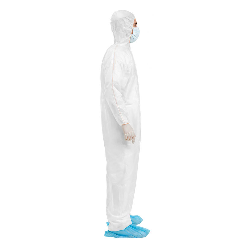 Integrated Hood Coverall with Metering Inspection Window and Anti-Fog Transparent Panel for Full-Body Protection