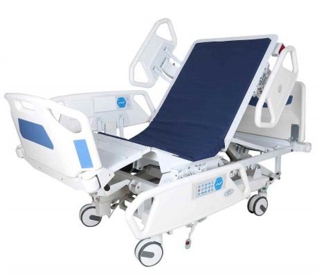 Lit d'hôpital électrique semi-Fowler intensif, lit médical de soins, chaise, couchette, ICU