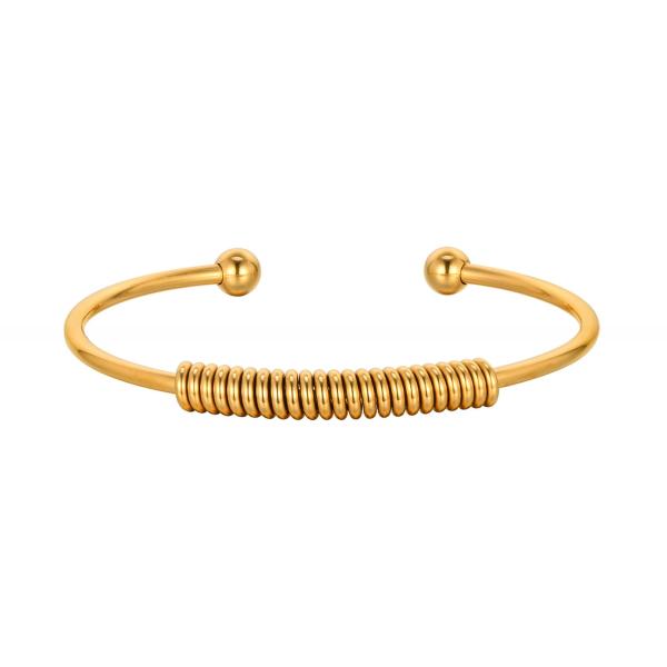 Bracelets de manchette en acier inoxydable en or pour les femmes